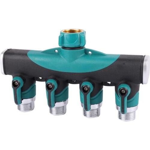 3/4" Irrigation Splitters Metal 1 to 4 Valve Pipe Fittings Distributor Aquarium Water valve American Standard Thread 1 Pc