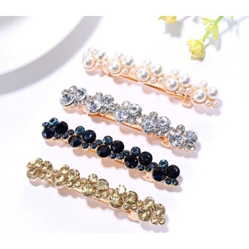 2018 Women Fashion Rhinestone pearl Hair Clip Hairpin Hairgrip Ladies Headwear Barrette Hairpins Hair Jewelry Accessories