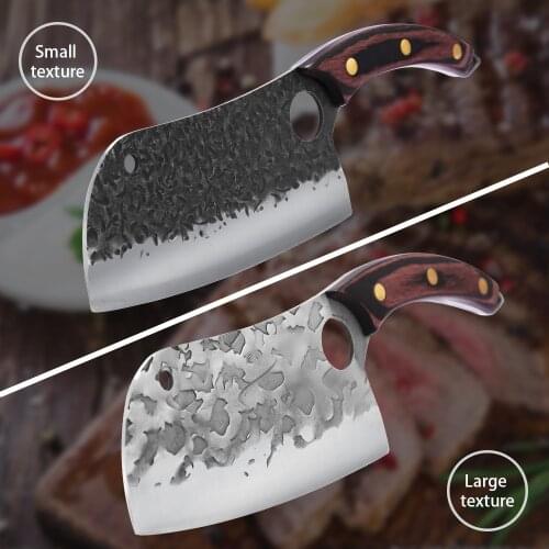 3PCS Chopping High Carbon Steel Kitchen Chef Knives Set With Sharpening Stone Gift Box Full Tang Cleaver Butcher Cooking Tools