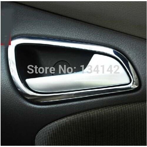 4pcs Interior Inside Chrome Door Handle Cover Trim For Ford Focus 3 mk3 2012 2013