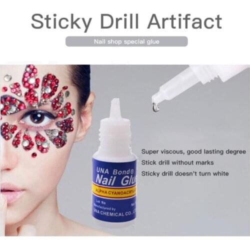 5Pcs/Set Nail Glue Fast Drying Glue False Nails Glitter Acrylic 3D Decoration Rhinestone Adhesive Tool TSLM1
