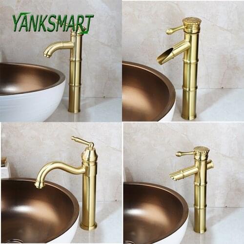 YANKSMART Antique Bronze Bathroom Basin Sink Water Faucets Single Handle Cold & Hot Mixer Tap Deck Mount Faucet