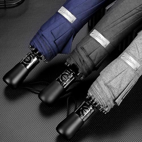 Leodauknow Automatic Umbrella Men Business Windproof 10 Ribs Folding Umbrella UV Protection Big Golf Umbrellas Rain Women Large