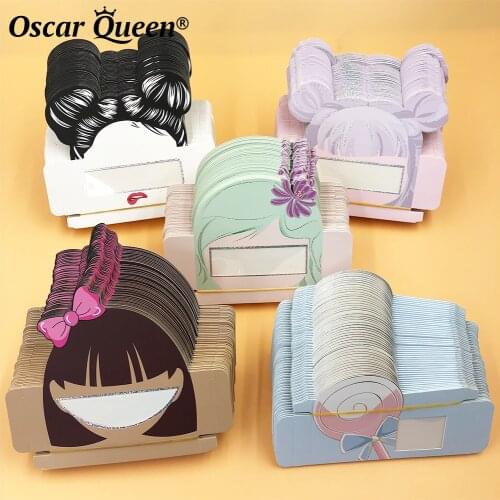 50 Pcs Wholesale Paper Eyelash Packaging Box Lash Boxes Packaging Custom 3D Mink lashes Case With Logo Bulk Makeup Tools Beauty