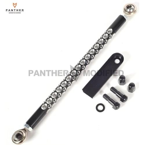 Black Motorcycle Round Shifter Rod Shift Anodized Gear Shift Linkage Case for Harley FLHR FLTR FXST US