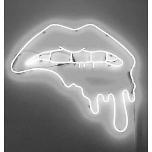 Decorative Light Drooling Lips Tempt Neon Light Restaurant Accessories Bedroom light Enseigne Lumineuse Handmade Real Glass Tube