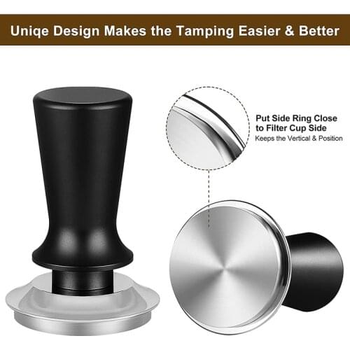 Hot 53Mm Calibrated Espresso Coffee Tamper with Spring Loaded Position Limited Design Constant Pressure Hand Tamper