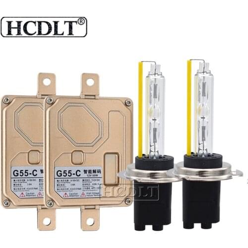 HCDLT Super Canbus HID Xenon Headlight Kit 55W H1 H3 H7 H11 9005 9006 9012 D2H 5500K Xenon Bulb EMC Canbus HID Digital Ballast