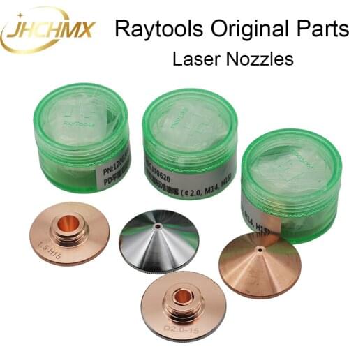 JHCHMX Raytools Laser Nozzles Single Double Layer Dia.32mm M14 H15 Original Copper Nozzles for Raytools Fiber Laser Cutting Head