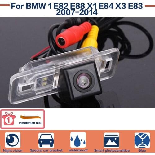 Car Rear View Reverse Backup Camera Parking HD Night Vision High Quality For BMW 1 E82 E88 X1 E84 X3 E83 2007-2014