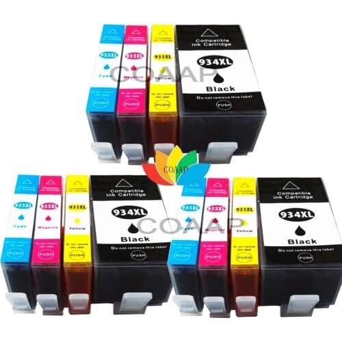 12 pcs Compatible Ink cartridge for hp 934 935 hp934 hp935 XL for Officejet pro 6230 6830 6835 6812 6815 6820 printer
