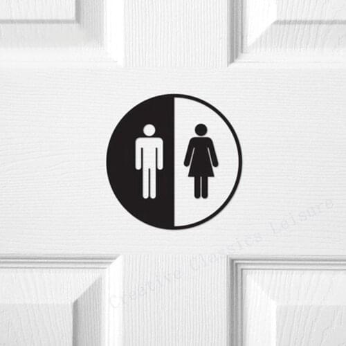 Creative new Man Woman Toilet Door Entrance Sign Vinyl Decal Sticker