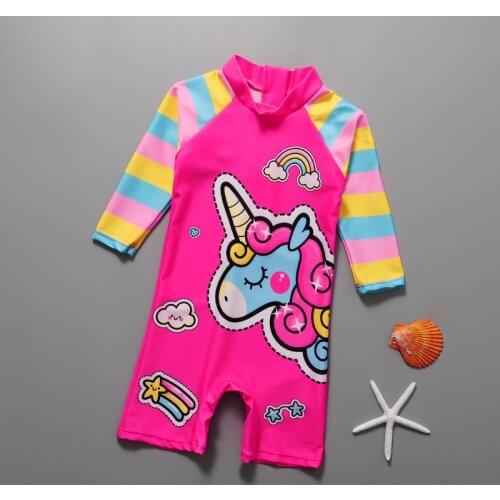Baby Toddler Girls Unicorn Swimsuit One Piece Summer Swimwear Children Surfing Suit Kids Bathing Suit Swimming Clothes