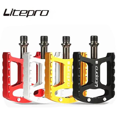 Folding Bicycle Litepro Hollow New Bearing Pedal Aluminum Alloy Body Steel Spindle Pedals 300g