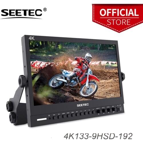 Seetec 4K133-9HSD-192(Original P133-9HSD) 13.3 Inch IPS 3G-SDI 4K HDMI Broadcast Monitor Director Desktop LCD Monitor