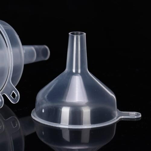 Wholesale 30 Plastic Small Funnels mini Liquid Oil Funnels For Narrow Fine Bottleneck Bottles Perfume Diffuser Bottle Lab Tools