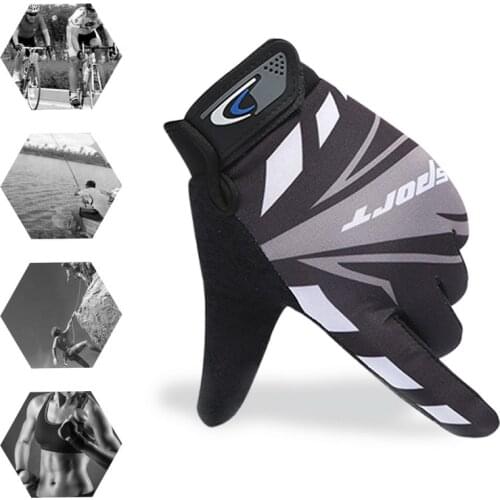 1Pair MTB Bike Full Finger Cycling Gloves Anti-Slip -sweat Gel Bicycle Riding Gloves Shock MTB Road Mountain Bike Sports Gloves