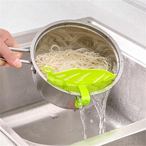 Hot Sale 1pcs Durable Clean Leaf Shape Rice Wash Tools Sieve Beans Peas Soybean Mungbean Cleaning Gadget Kitchen Clips Tools