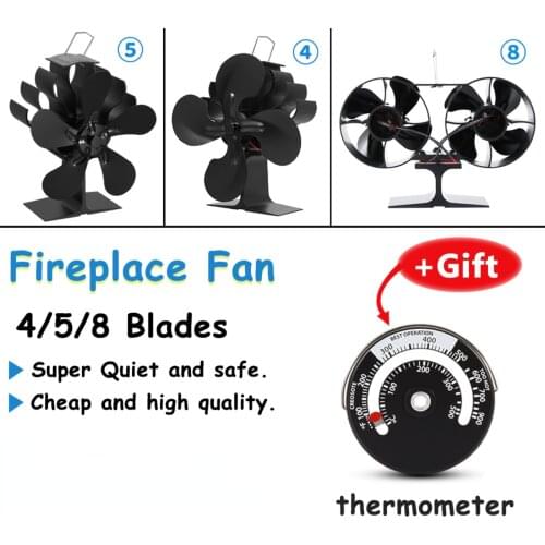 New Sale 8 Blade Stove Fan Mini Woodburner Stove Fan Silent Operation Ideal Small Log Burner Fan and Woodburner Fireplace Fan