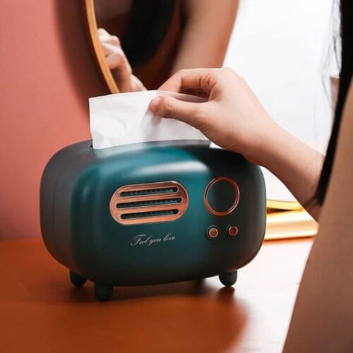 Retro Radio Creative Tissue Box Retro Advanced Tissue Box Dining Table Storage Box Pumping Tube