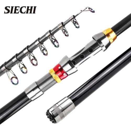 SIECHI Rock Fishing Rod Spinning Mini Hard Carbon Fiber Fishing Pole 3.6M/3.0M/2.7M/2.4M/2.1M/1.8M