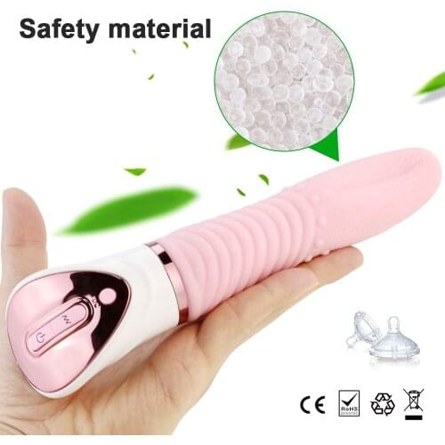 Female Adult Toy Big Tongue Vibrator G-Spot Clitoris Stimulation Soft Dildo USB Rechargeable Erotic Sex Toys for Couples Women