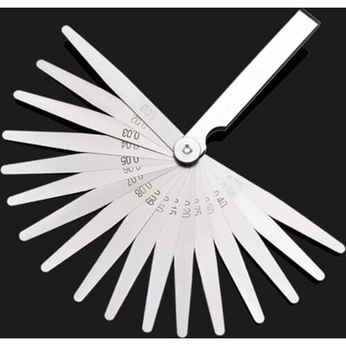 0.04-0.88m 32pcs Blade Hight Precision Stainless Steel Feeler Gauge Thickness Gap Metric Filler Thickness Measuring Probes Tools
