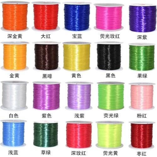 10pcs/lot 0.5mm50m Flat Crystal Elastic Thread for Beads Line Diy Manual Craft Accessories String Rope