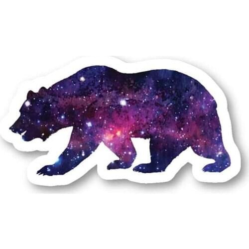 10cm*6cm Colorful Galaxy Bear Car Sticker Waterproof Decal Laptop Suitcase Guitar Truck Motorcycle Auto Accessories