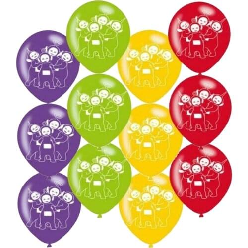 12pcs Teletubbies Balloon 12inch Cartoon Latex Balloons Funny Movie TV Show Star Happy Birthday Home Party Decoration Kids Toys