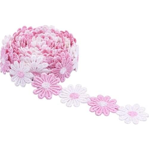 3Yards Polyester Embroidered Flower Lace Trim Wedding DIY Lace Lace Ribbon Daisy Handmade Sewing Accessories Supplies Crafts