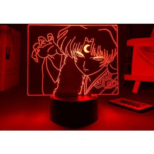 Anime 3d Lamp Inuyasha Sesshomaru Led Night Light for Bedroom Decor Gift Nightlight