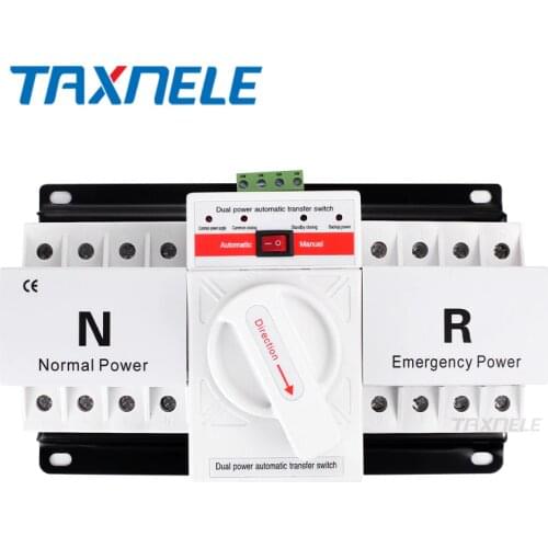 ATS 2P 4P 63A 230V 380V Micro Circuit Breaker Dual Power Automatic transfer switch Auto transfer switch