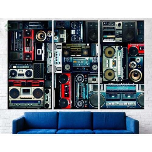 Boombox Music Urban Canvas Art Oil Painting Decoration For Home Office
