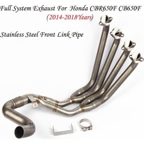 CB650F Motorcycle Full Exhaust System Pipe Front Row Side For CB650F CBR650F CBR650 CB 650F CBR 650F 2014 2015 2016 2017 2018