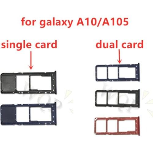 For Samsung Galaxy A10 A105 2019 Sim Card Tray Holder SIM Card Micro SD Card Slot Adapter Replacement Repair Spare Parts
