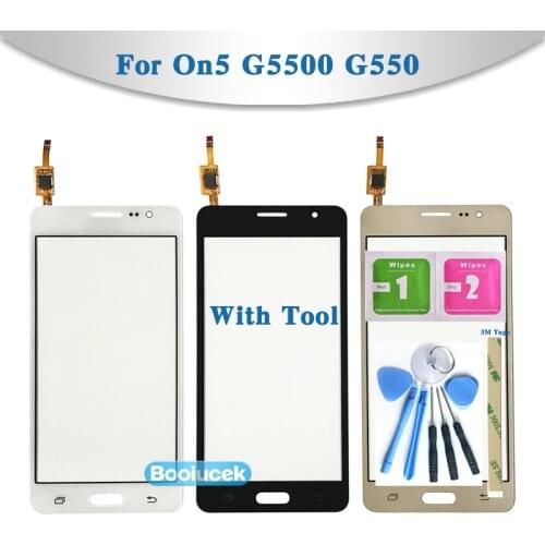 For Samsung Galaxy On5 G5500 G550 5.0" and On7 G6000 SM-G6000 5.5" Touch Screen Digitizer Sensor Outer Glass Lens Panel