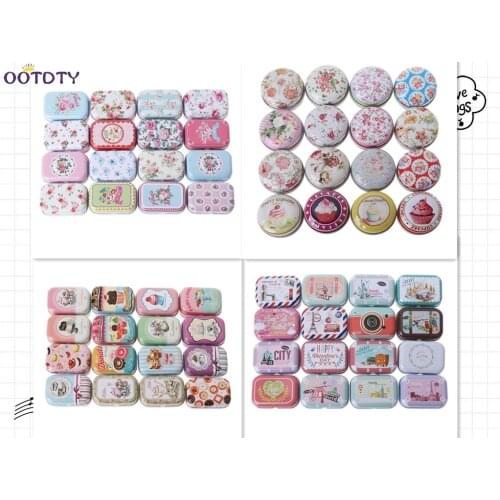 Europe type Elegant MiNi iron box candy storage box wedding Jewelry Pill Cases tin box cable organizer container