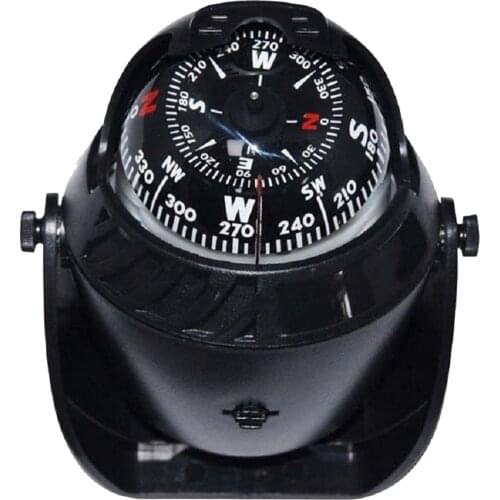 Car Truck Boat Adhesive Navigation Compass Ball 12V LED Light Dashboard Decoration Ornament