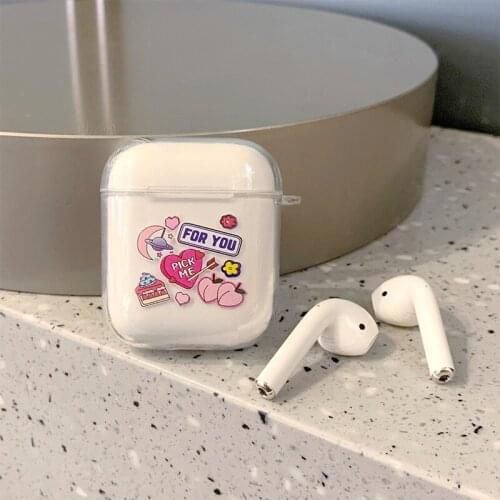 Fashion Love Heart Earphone Case For Airpods 1/2 Headset Cover For Air Pods Pro 3 Apple Wireless Bluetooth Covers Cases Bags
