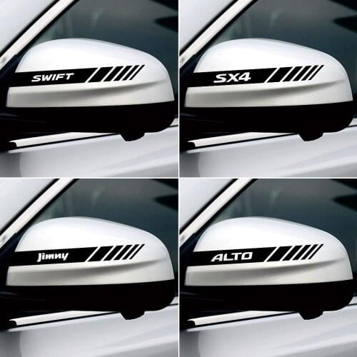 2PCS Car Styling Reflective Rearview Mirror Trim Sticker Decal For Suzuki Grand Vitara Baleno SX4 Swift Jimny IGNIS ALTO Samurai