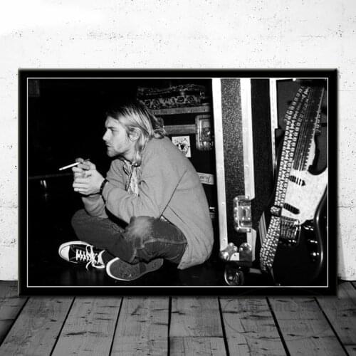 Cobain Kurt Rock Music Band Music Singer Star Wall Art Picture Posters and Prints Canvas Painting for Room Home Decor