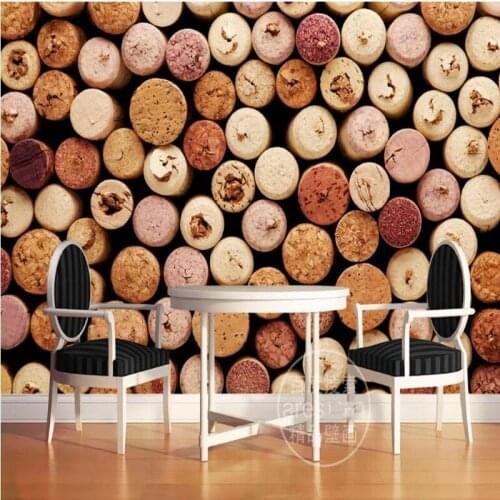 Beibehang Large Mural Modern Nostalgic Fashion Individuality Stereo Cork Bar Mural Background Wall Nonwoven Fabrics Wallpaper