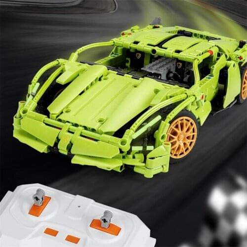 New Xingbao 21005 RC Car Series 655pcs Green Power Racing Car Remote Control Building Blocks MOC Bricks Sport Car Model Kits