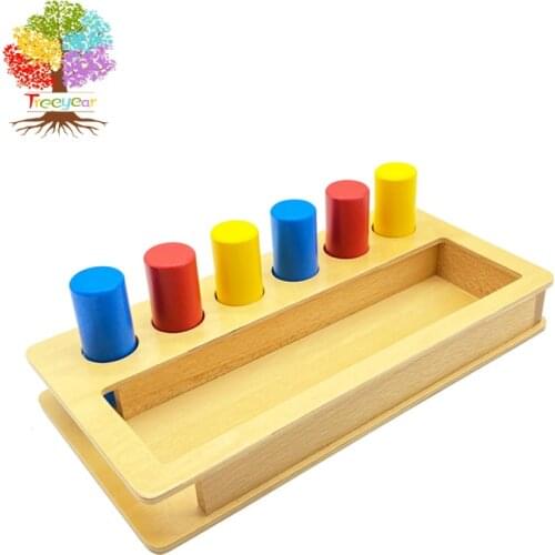 Treeyear Learning Educational Toddler Imbucare Peg Box Montessori Infant Toddler Materials Kid toys