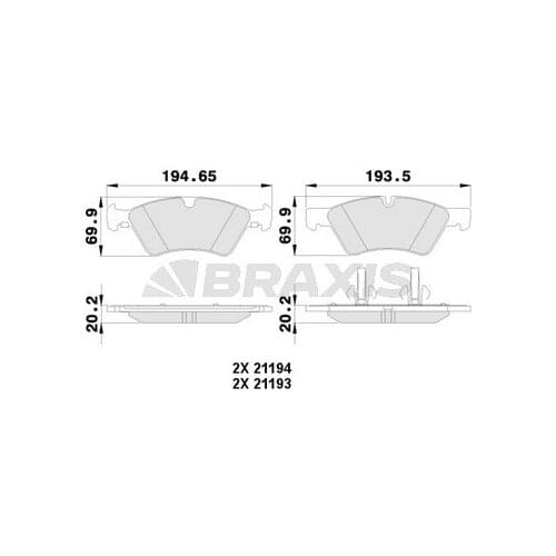 BRAKE BALATASI FRONT W211 0308 S211 0309 W164 0511 W251 0512