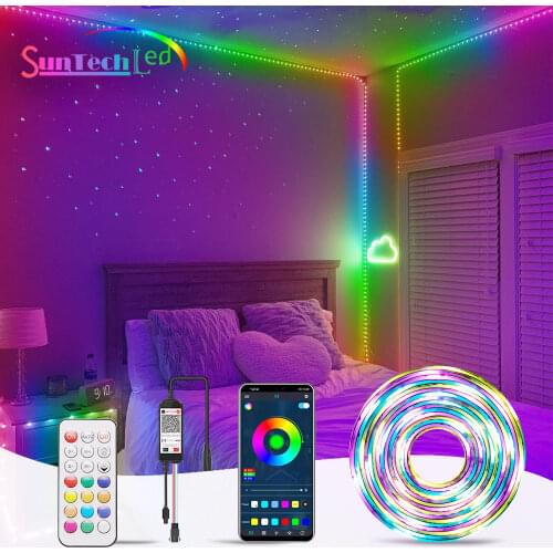 Suntech WS2811 LED Strip Lights, Dreamcolor LED Lights With App Control,Rainbow Effect Light Strip For Bedroom, Kitchen, Party