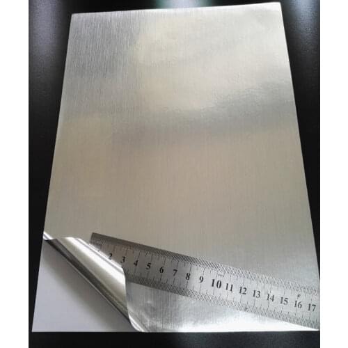 Upgrade Quality A4 Blank Glossy BRUSHED SILVER Sticker Label Paper for Laser Printer