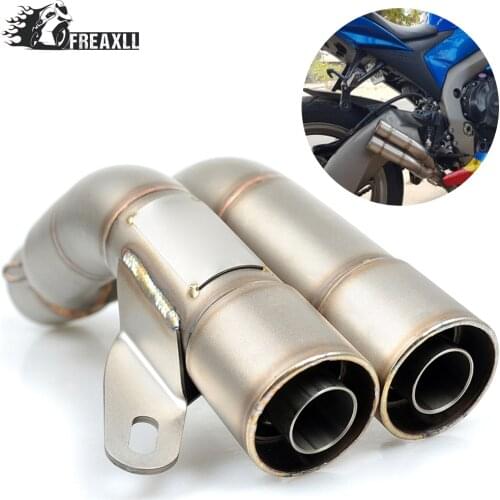 36-51MM Universal Motorcycle Double Exhaust Muffler Pipe escape moto For Suzuki GSF 600 1250 Bandit S GSX R 750 1000ABS Kawasaki