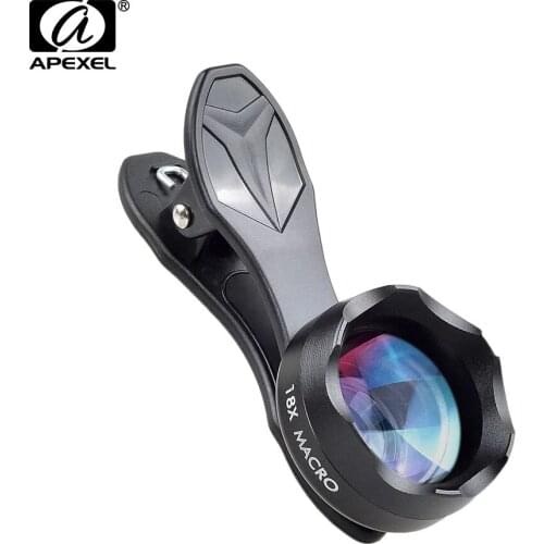 APEXEL Universal APL-HD18X HD Macro Lens Clip on Photography Mobile Phone Lens